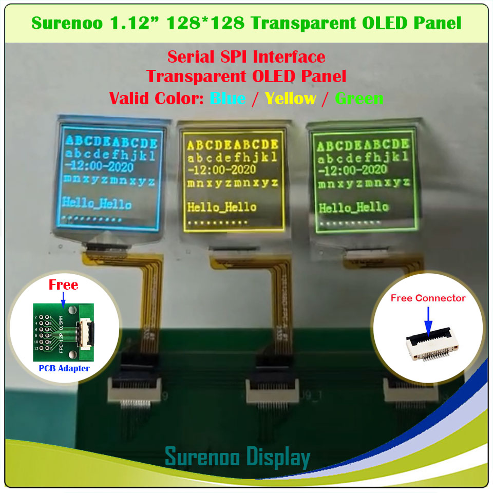 Ssd1306 - Display OLED Trasparente Reale, 1.12