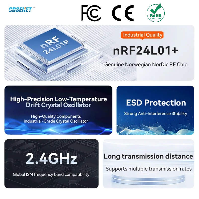 Nrf24L01 - 2 pz. Modulo RF Wireless 2.4GHz