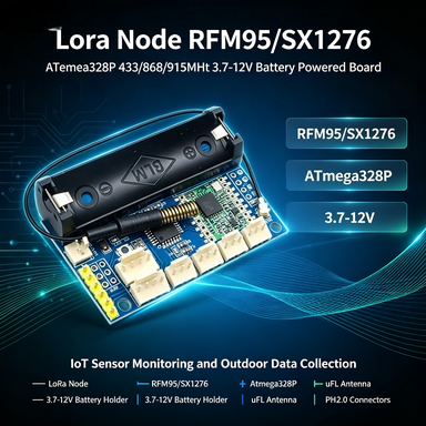 Lora Rfm95 - Nodo LoRa 433/868/915MHz con RFM95/SX1276, ATmega328P