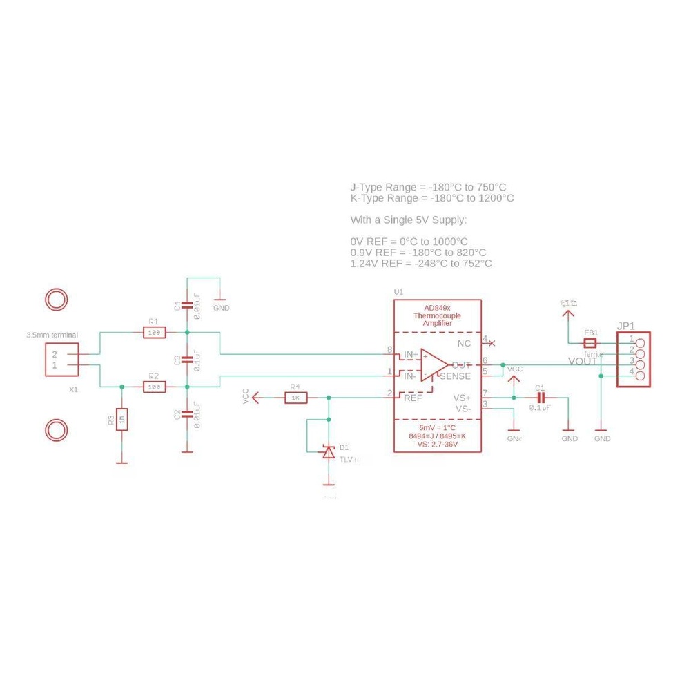 Thermocouple Module K Type - Modulo di condizionamento del segnale per