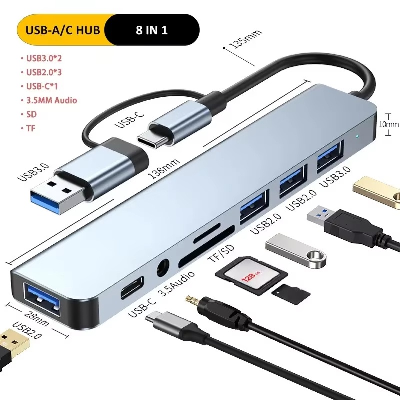 Sd Card Module - Hub USB Type-C 8 in 1,