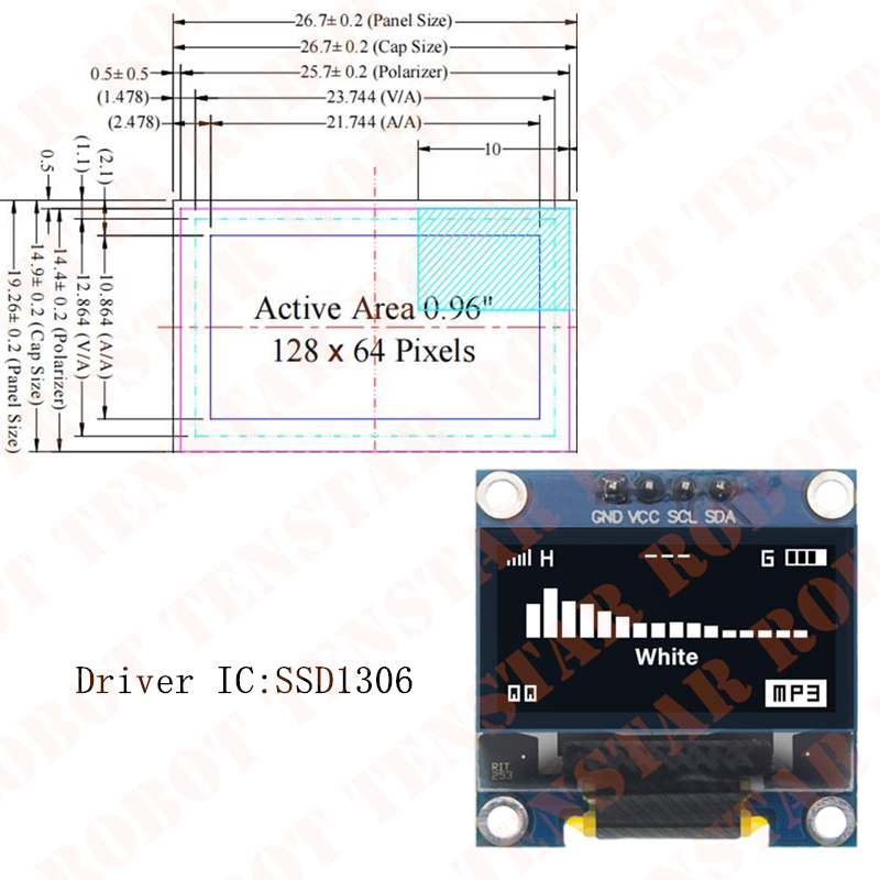 TENSTAR 0,96 pollici OLED SSD1 - Ssd1306 recensione e prezzo