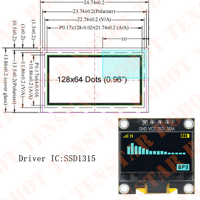 TENSTAR 0,96 pollici OLED SSD1 - Ssd1306 recensione e prezzo