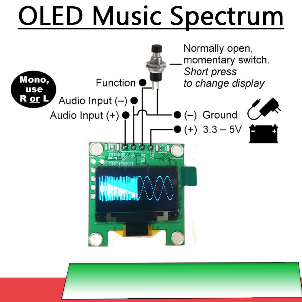 Analizzatore di spettro musica - Oled Display 0.96 recensione e prezzo