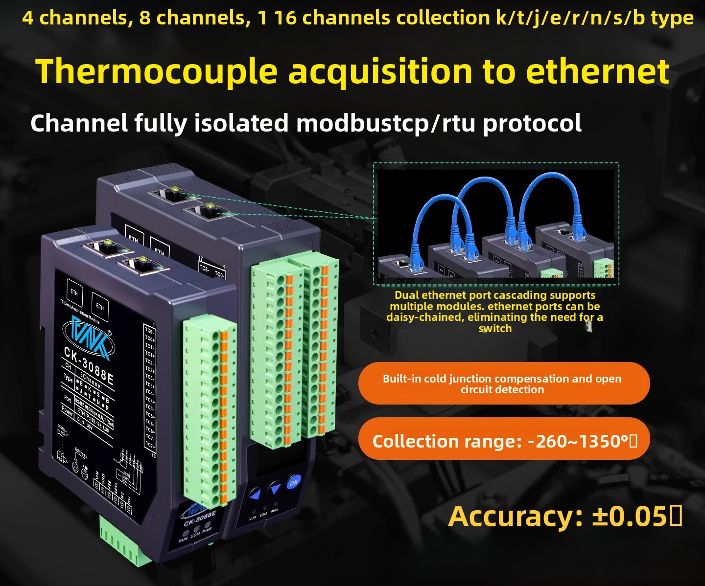 Modulo di temperatura a 8 cana - Thermocouple Module K Type recensione e prezzo