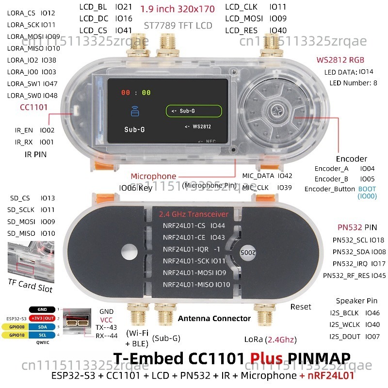 Scheda di Sviluppo T-Embed CC1 - Nrf24L01 recensione e prezzo