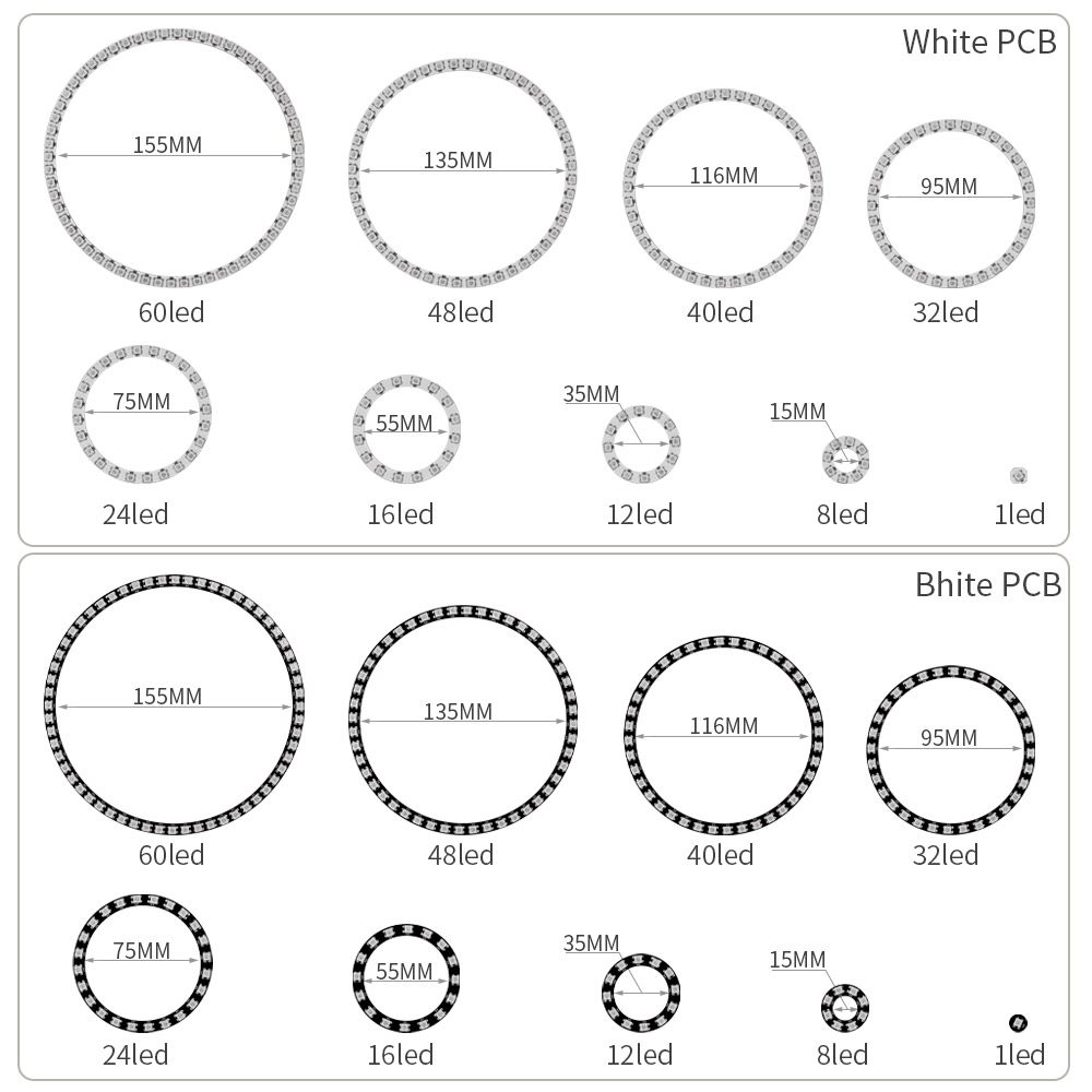 WS2812B RGBIC Anello LED indir - Neopixel recensione e prezzo