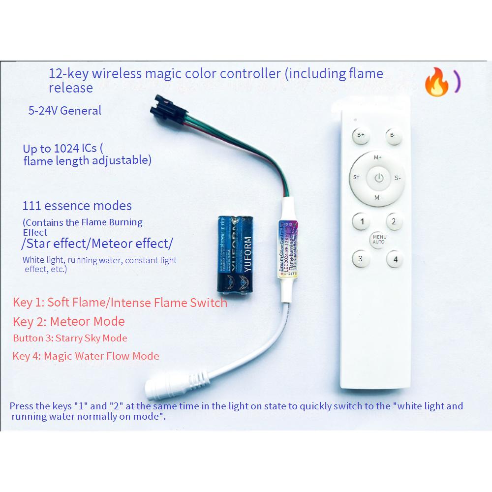 Regolatore di fiamma fantasy a - Ws2812B Strip 5V recensione e prezzo